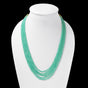 Natural Green Aventurine 5 Layer Sarafa Necklace – Faceted Rondelle Gemstone Beaded Statement Jewelry 3-4 mm