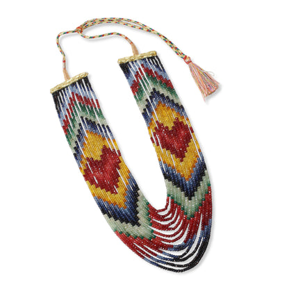Multi Quartz 13 Layers Sarafa Gemstone Necklace – Faceted Rondelle Handmade Statement Jewelry