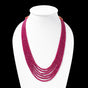 Handcrafted Natural Ruby Necklace – 6 Layer Faceted Rondelle Gemstone Elegant Jewelry for Women