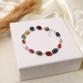 Divine Natural Navratna Gemstone Bracelet – Smooth Oval Nuggets for Luck, Protection & Prosperity
