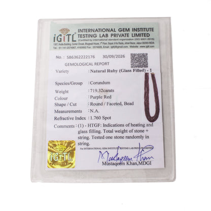 Natural Ruby 6-Layer Sarafa Necklace – Faceted Red Ruby Gemstone Beads | Handcrafted Statement Jewelry