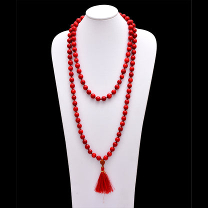 Red Coral Japa Mala - Vitality & Passion Meditation Beads