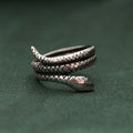 Serpent Snake Shape Ring in Sterling Silver – Adjustable Statement Jewelry for Bold Style