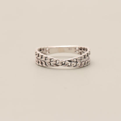 Elegant Celtic Knot Shape Ring – 925 Sterling Silver Braided Design Jewelry for Men & Women