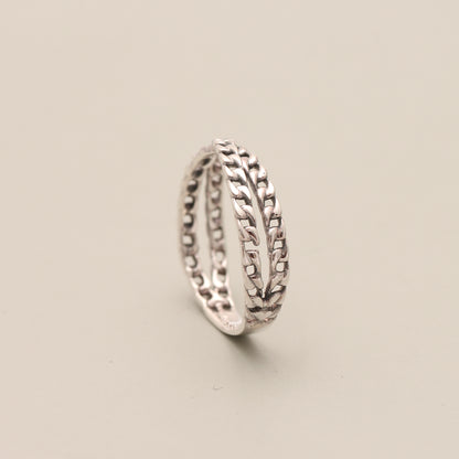 Elegant Celtic Knot Shape Ring – 925 Sterling Silver Braided Design Jewelry for Men & Women