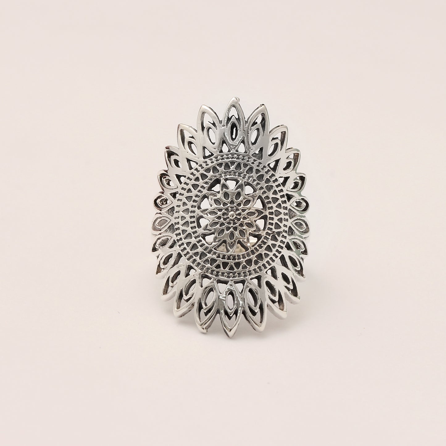 Intricate Mandala Ring – Bohemian Statement Jewelry for Mindful Elegance