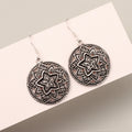 925 Sterling Silver Mandala Dangle Earrings – Bohemian Spiritual Dangle Jewelry for Inner Balance
