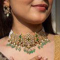 Faux Emerald & simulated Diamond Jewelry Set with Faux Pearls: Affordable Luxury for Every Occasion |