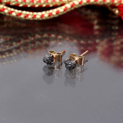 Natural Black Diamond Gemstone Earrings – Bold Elegance Redefined