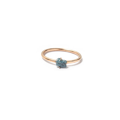 Elegant Natural Blue Diamond Ring – Unique Handmade Jewelry