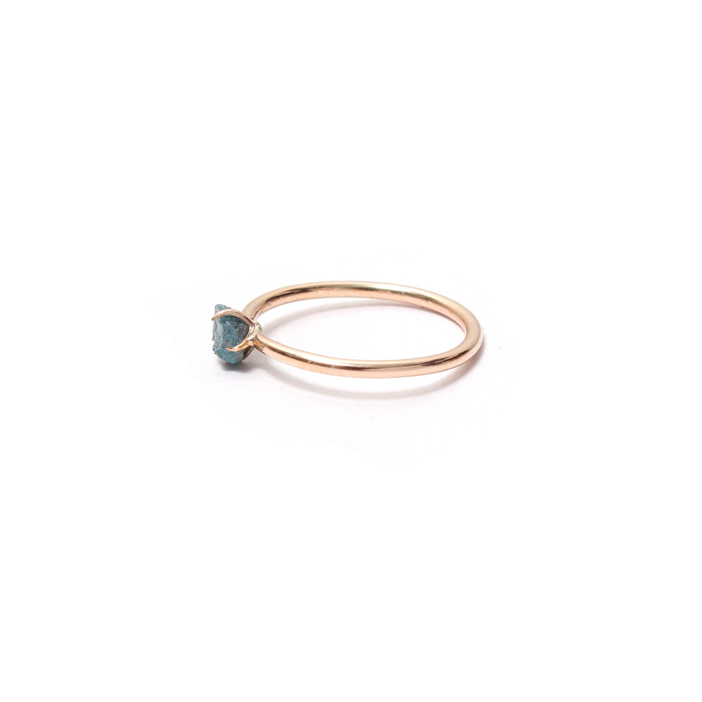 Elegant Natural Blue Diamond Ring – Unique Handmade Jewelry