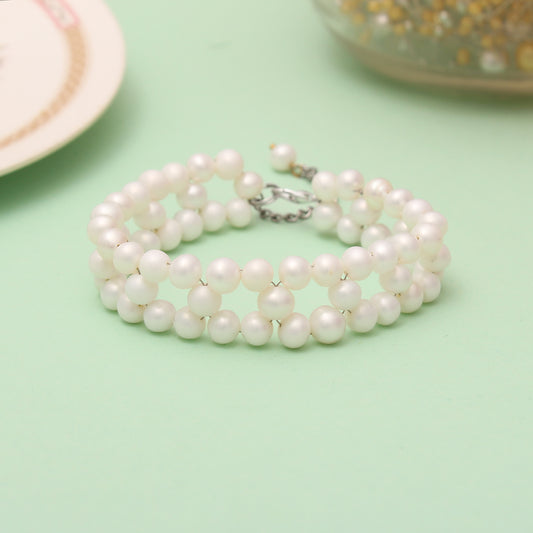 Natural Pearl Fancy Beaded Bracelet - Elegance & Emotional Balance