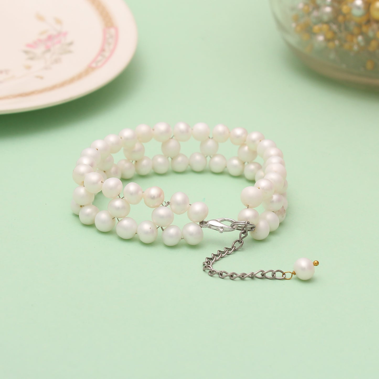 Natural Pearl Fancy Beaded Bracelet - Elegance & Emotional Balance