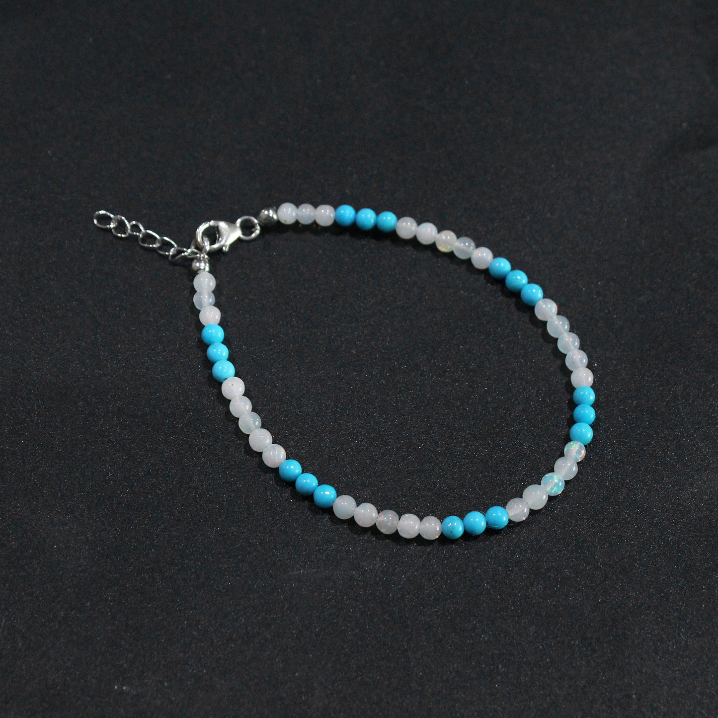 Turquoise & Ethiopian Opal Beaded Bracelet - Healing & Positive Energy