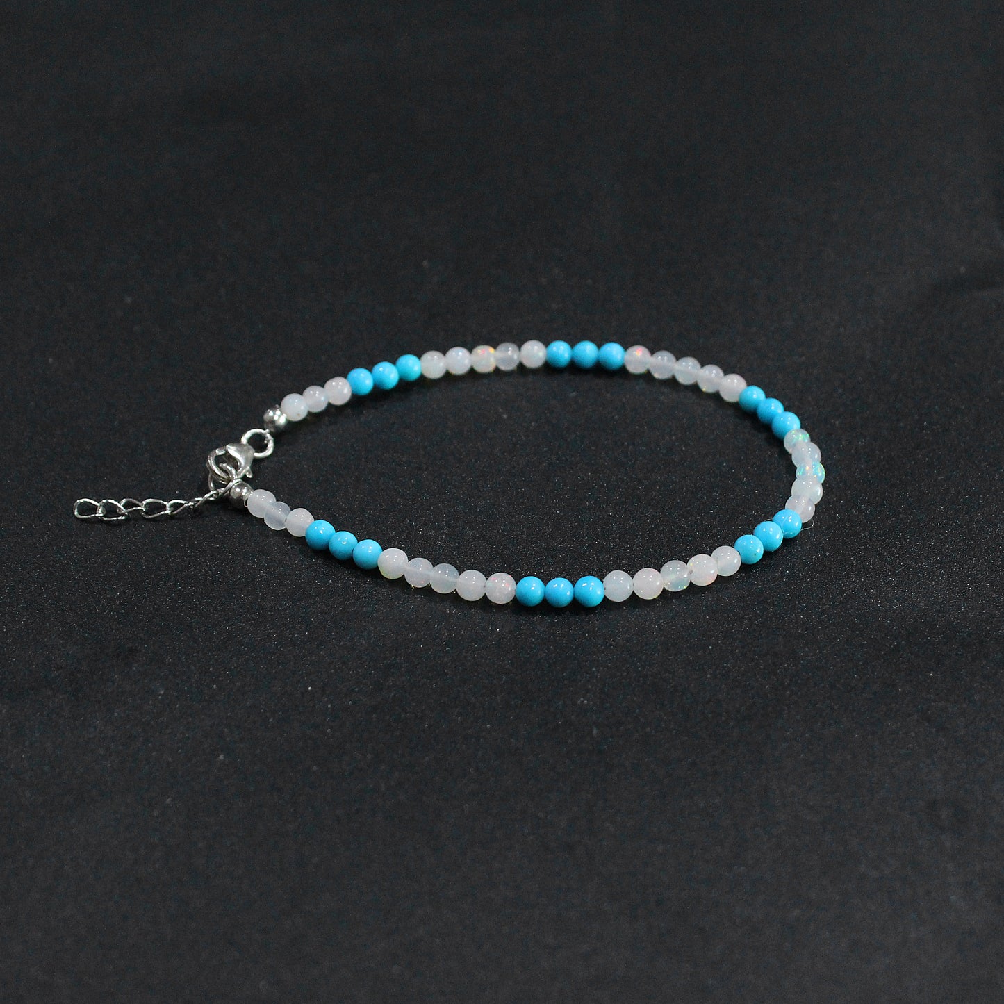 Turquoise & Ethiopian Opal Beaded Bracelet - Healing & Positive Energy