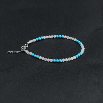 Turquoise & Ethiopian Opal Beaded Bracelet - Healing & Positive Energy