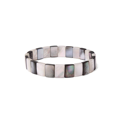 Elegant Natural Shell Versatile Look Bracelet – Handmade Stretch Jewelry for Balance & Ocean-Inspired Style
