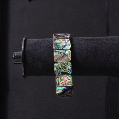Natural Abalone Shell Gemstone Stretch Bracelet – Protective & Stylish Natural Jewelry