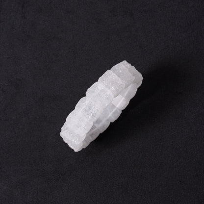 Natural Raw Clear Quartz Crystal Bracelet – Natural Healing & Energy Amplifying Stone Jewelry