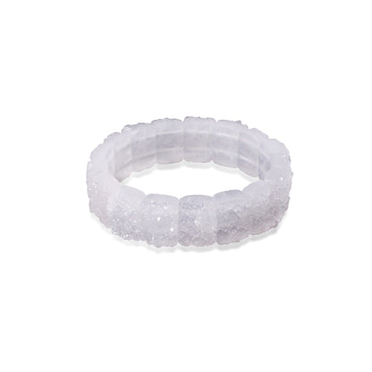Natural Raw Clear Quartz Crystal Bracelet – Natural Healing & Energy Amplifying Stone Jewelry