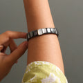 Handmade Shell Stone Smooth Rectangle Beads Bracelet – Natural Stretch Jewelry for Women & Men