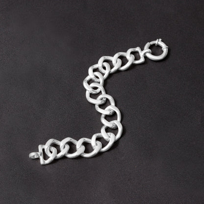 925 Sterling Silver Chunky Chain Men's Bracelet – Bold and Stylish Statement Jewelry