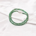 Natural Emerald Faceted Rondelle Beaded Necklace