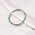 Natural Emerald Faceted Rondelle Beaded Bracelet