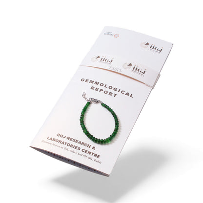 High Quality Grade Natural Emerald Bracelet with 925 Silver Clasp