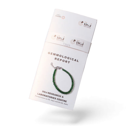 High Quality Grade Natural Emerald Bracelet with 925 Silver Clasp