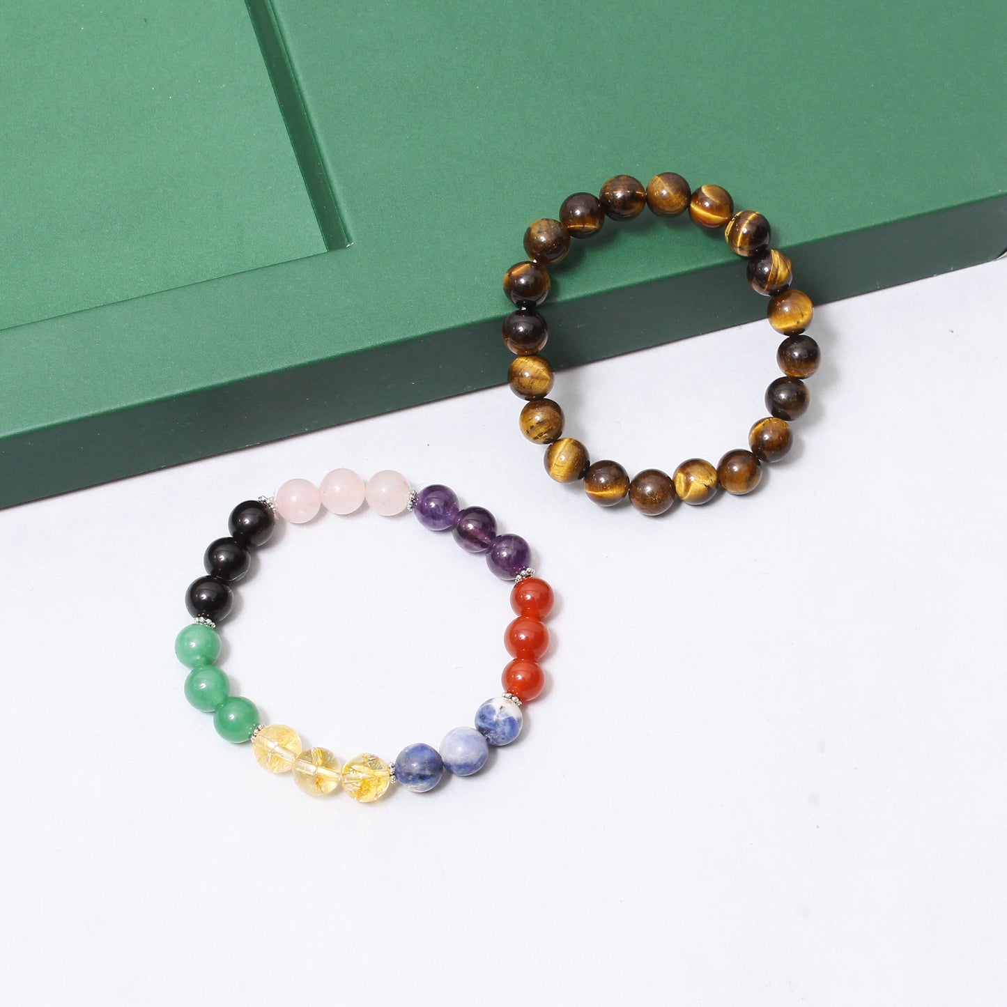 Love & Spell + Tiger Eye Healing Stretchable Gemstone Bracelet – Attract Love & Radiate Confidence