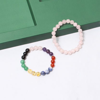 Love & Spell + Rose Quartz Healing Stretchable Gemstone Bracelet – Attract Love & Embrace Harmony