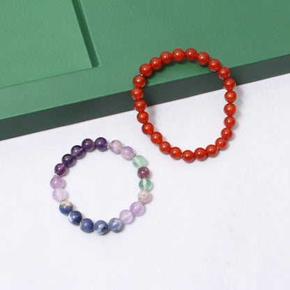 Anti-Anxiety + Carnelian Healing Stretchable Gemstone Bracelet – Stay Grounded & Embrace Peace