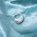 925 Sterling Silver Chunky Dome Band Ring | Polished Minimal Statement Unisex Ring