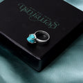 925 Sterling Silver Raw Natural Turquoise Ring – Unisex Handmade Healing Gemstone Jewelry for Protection & Clarity