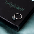 925 Sterling Silver Raw Natural Aquamarine Ring – Calming Blue Gemstone for Clarity & Serenity