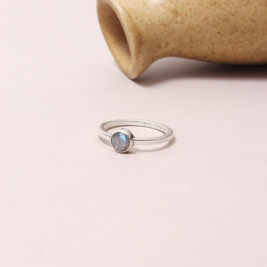 925 Sterling Silver Natural Labradorite Ring – Intuition & Transformation Crystal Jewelry