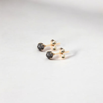 Natural Black Diamond Gemstone Earrings – Bold Elegance Redefined