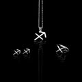 Sagittarius Zodiac Jewelry Set – Sterling Silver Pendant, Earrings & Ring | Astrology Gift for Sagittarius Women