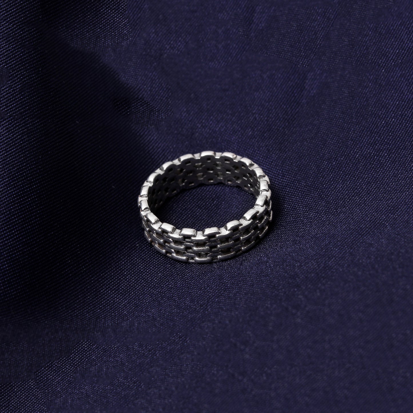 Sterling Silver Linked Chain Ring | Stylish Minimalist Link Design Ring for Everyday Wear