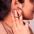 Vibrant Natural Multi-Tourmaline Hoop Earrings – Radiate Positive Energy