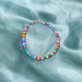 Vibrant Rainbow Color Candy Opal Beaded Bracelet – Colorful Adjustable Handmade Jewelry
