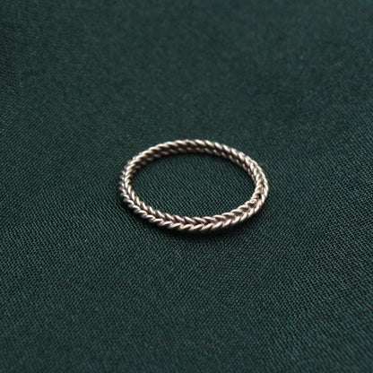 Handcrafted Silver Braid Ring - A Unique and Special Gift for the Woman You Love