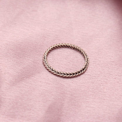 Handcrafted Silver Braid Ring - A Unique and Special Gift for the Woman You Love