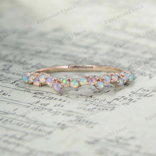 Custom order of 2mm ethopian opal US 7/ India 15 size