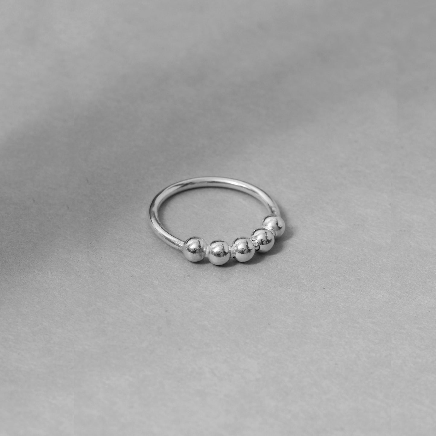 925 Solid Sterling Silver Orbit Ring, Anti-Anxiety Ring, Handmade Ring