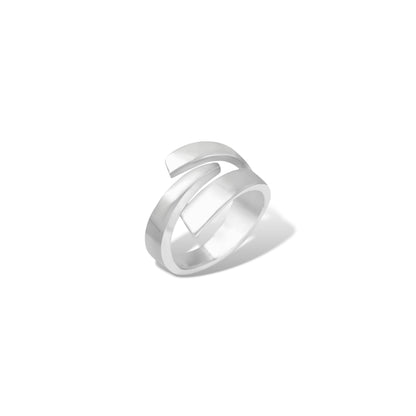 Modern 925 Sterling Silver Open Wrap Ring