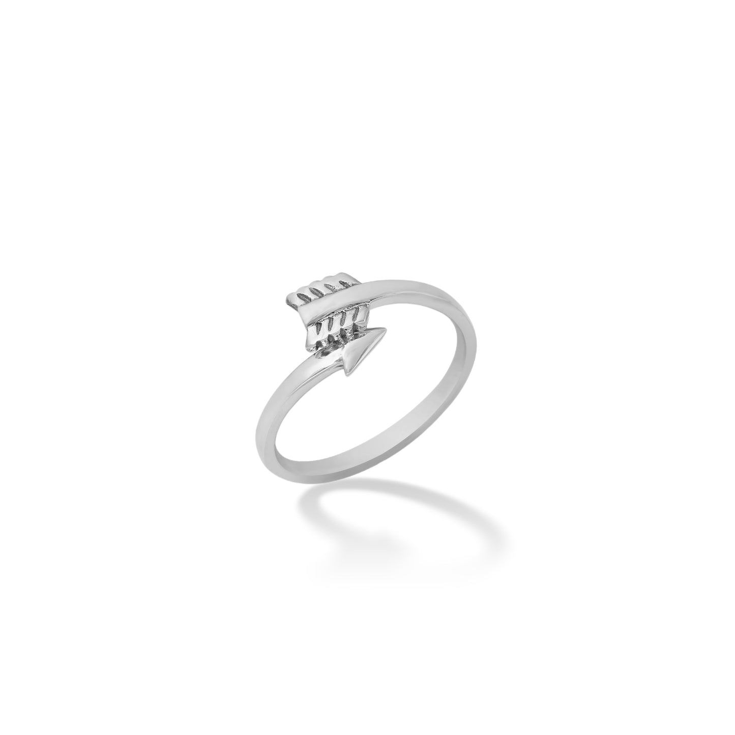 925 Sterling Silver Arrow Feather Style Ring – Elegant Minimalist Design