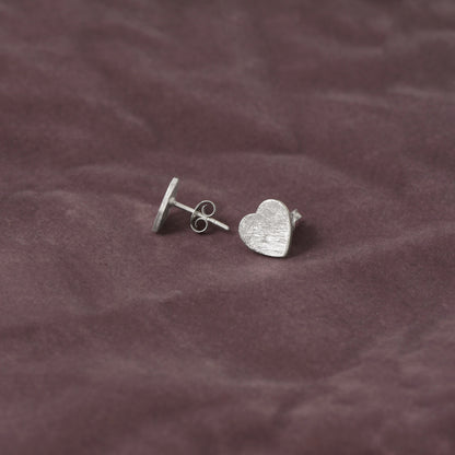 925 Solid Sterling Silver Heart Earring