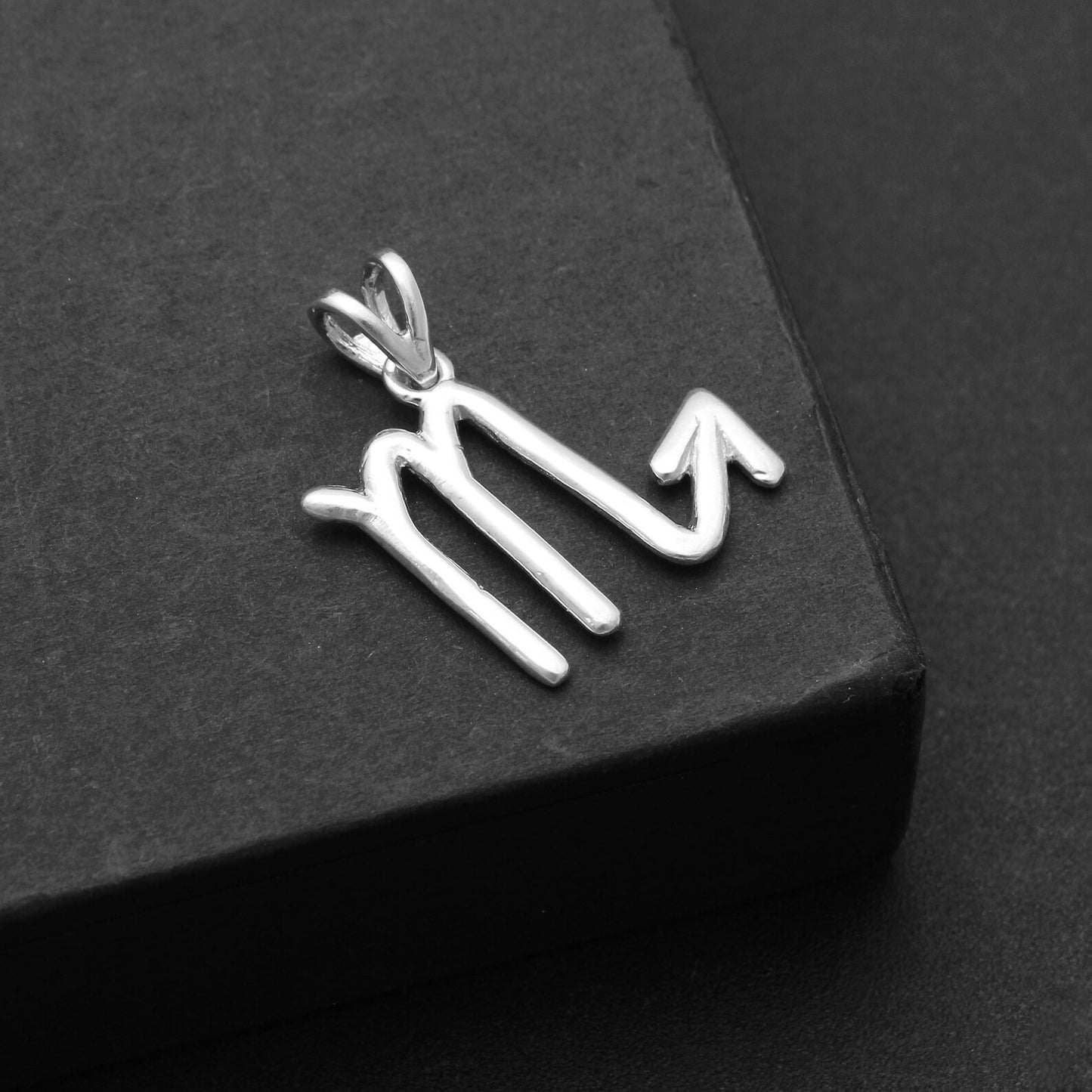 Astrological Symbol SCORPIO Silver Pendant, Healing Birthday Gift For Sister